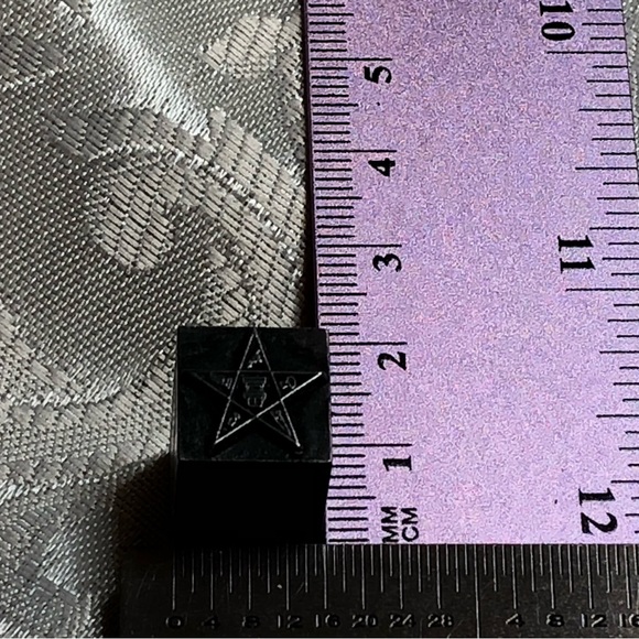 Antique Metal Print Block Order of the Eastern Star Masonic Symbol - Picture 5 of 5